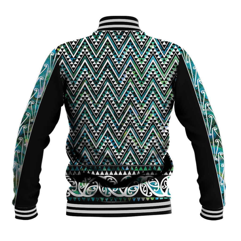 New Zealand Maori Niho Taniwha Baseball Jacket Papua Shell - Mangopare Puhoro Pattern