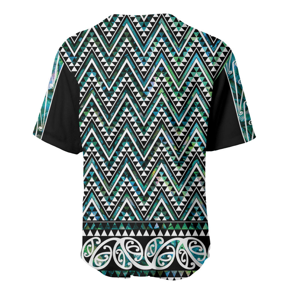New Zealand Maori Niho Taniwha Baseball Jersey Papua Shell - Mangopare Puhoro Pattern