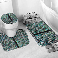 New Zealand Maori Niho Taniwha Bathroom Set Papua Shell - Mangopare Puhoro Pattern