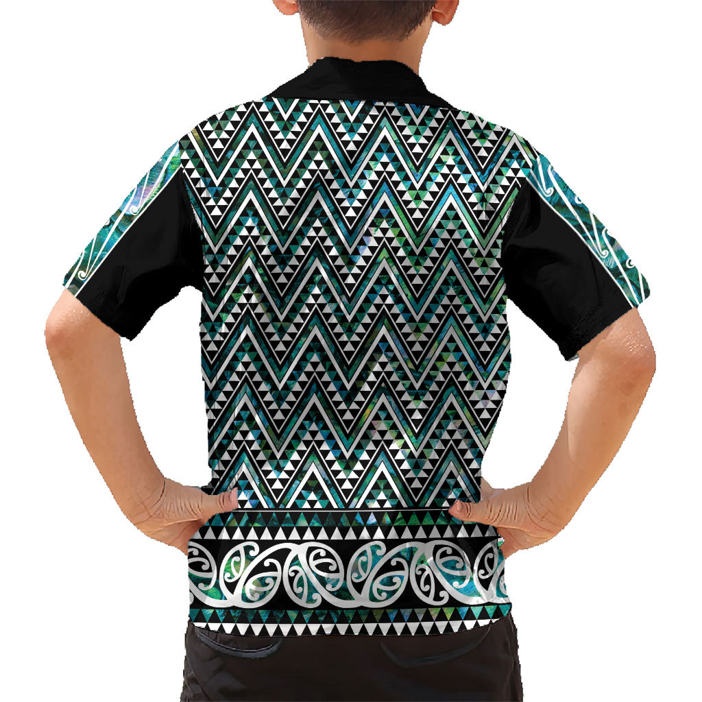 New Zealand Maori Niho Taniwha Family Matching Mermaid Dress and Hawaiian Shirt Papua Shell - Mangopare Puhoro Pattern