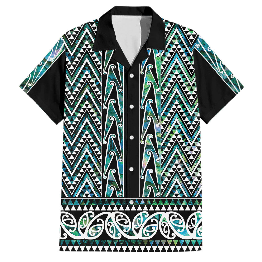 New Zealand Maori Niho Taniwha Family Matching Off Shoulder Maxi Dress and Hawaiian Shirt Papua Shell - Mangopare Puhoro Pattern