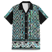 New Zealand Maori Niho Taniwha Family Matching Off Shoulder Maxi Dress and Hawaiian Shirt Papua Shell - Mangopare Puhoro Pattern