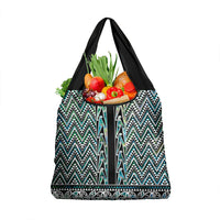 New Zealand Maori Niho Taniwha Grocery Bag Papua Shell - Mangopare Puhoro Pattern