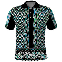New Zealand Maori Niho Taniwha Polo Shirt Papua Shell - Mangopare Puhoro Pattern