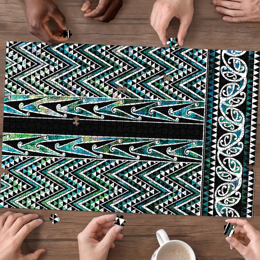 New Zealand Maori Niho Taniwha Puzzle Papua Shell - Mangopare Puhoro Pattern
