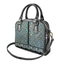 New Zealand Maori Niho Taniwha Shoulder Handbag Papua Shell - Mangopare Puhoro Pattern