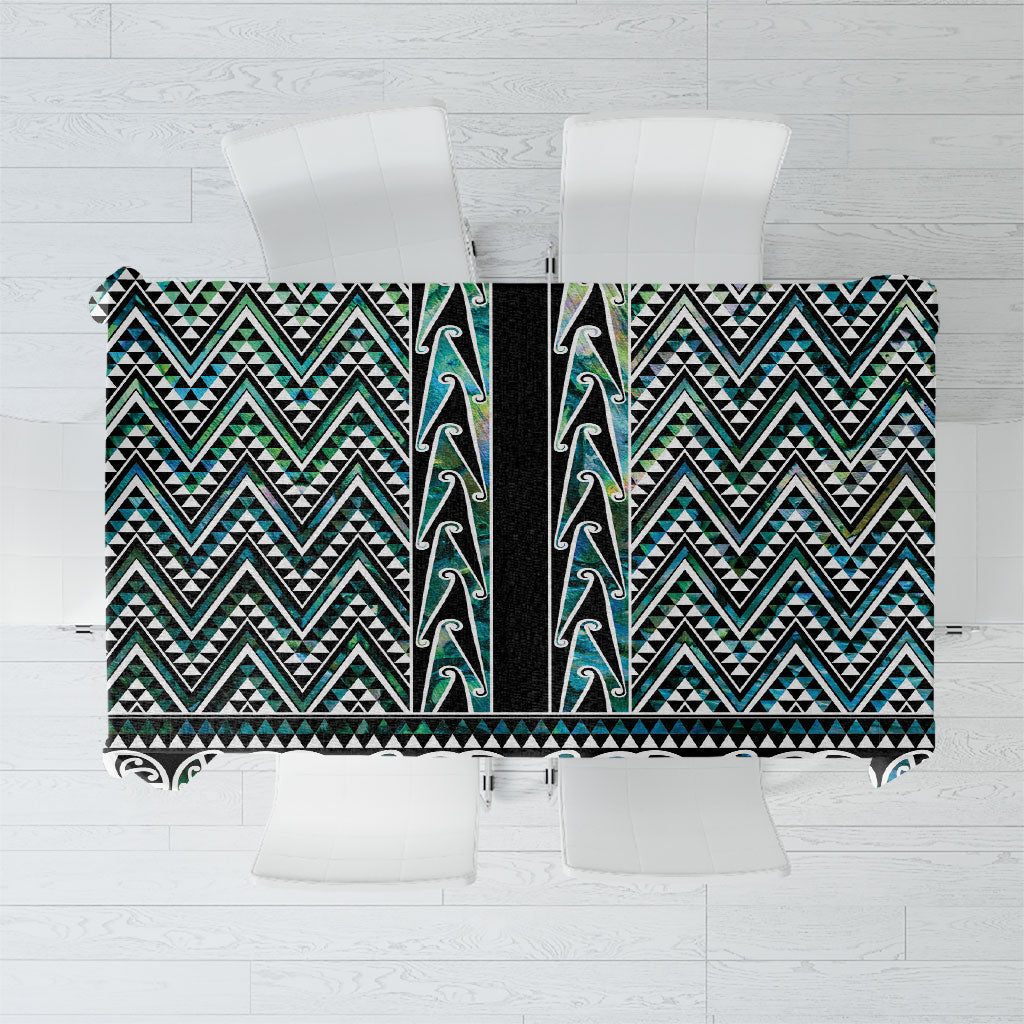 New Zealand Maori Niho Taniwha Tablecloth Papua Shell - Mangopare Puhoro Pattern