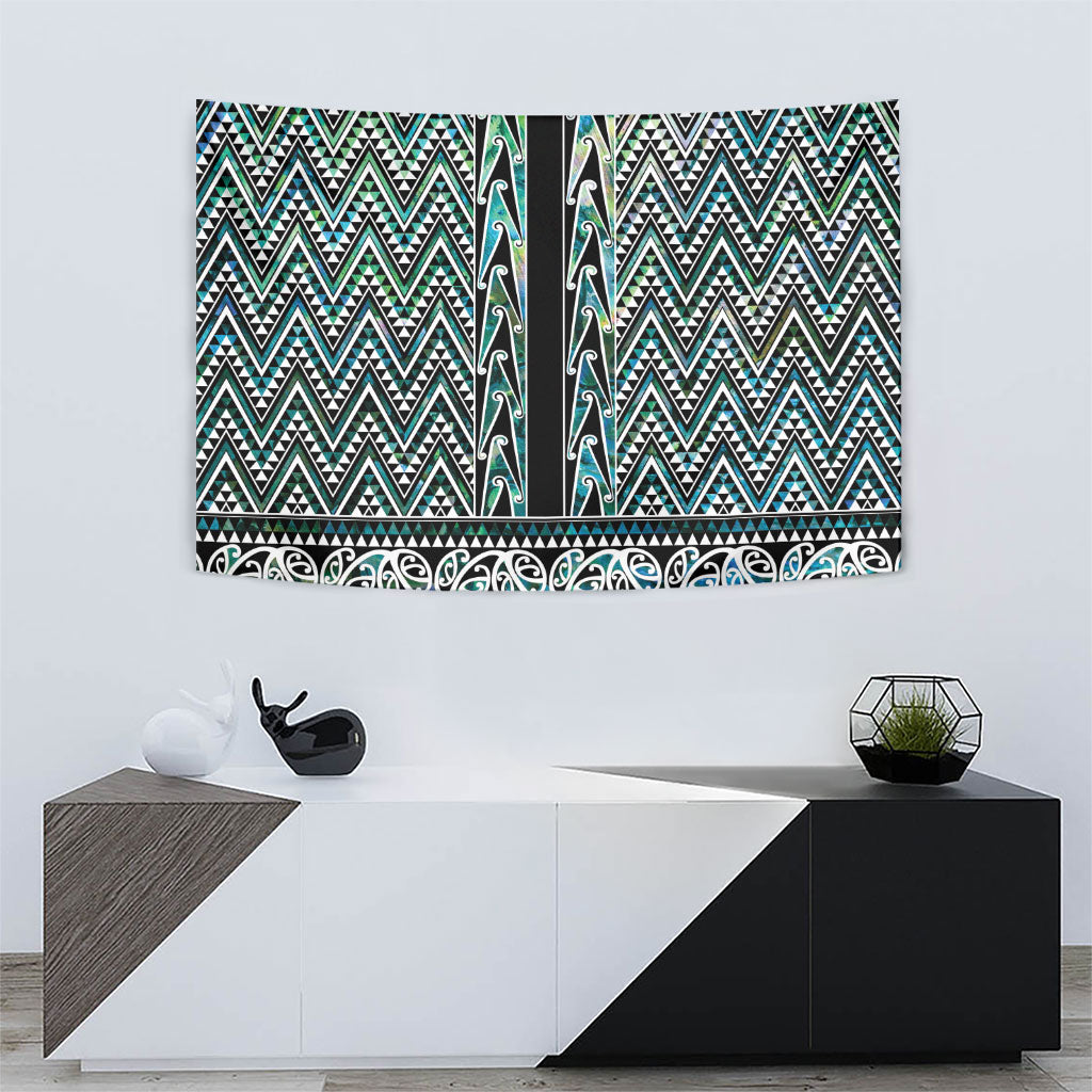 New Zealand Maori Niho Taniwha Tapestry Papua Shell - Mangopare Puhoro Pattern