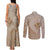 Hawaii Monk Seal and Map Couples Matching Tank Maxi Dress and Long Sleeve Button Shirt Polynesian Kanaka Maoli Beige Vibe