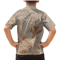 Hawaii Monk Seal and Map Family Matching Mermaid Dress and Hawaiian Shirt Polynesian Kanaka Maoli Beige Vibe