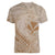 Hawaii Monk Seal and Map Women V-Neck T-Shirt Polynesian Kanaka Maoli Beige Vibe