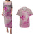 Hawaii Monk Seal and Map Couples Matching Puletasi and Hawaiian Shirt Polynesian Kanaka Maoli Pink Vibe