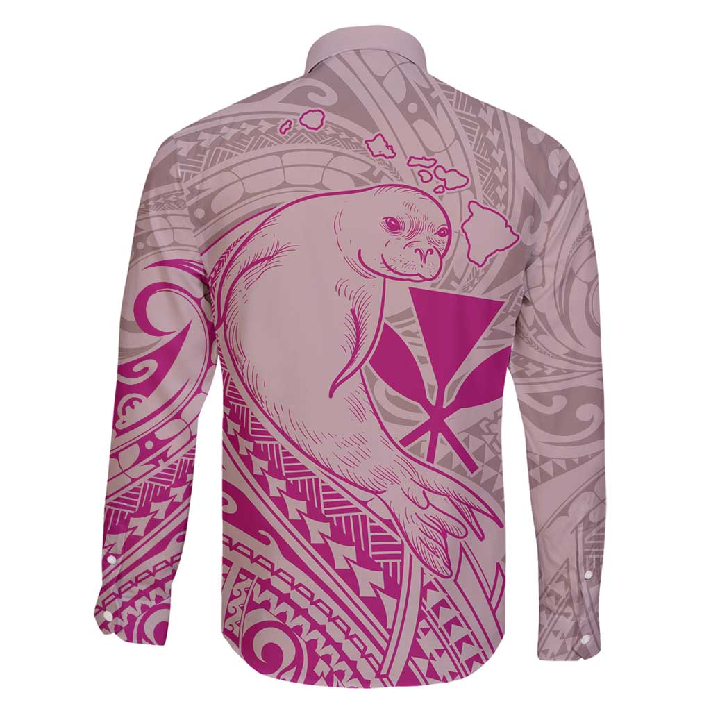 Hawaii Monk Seal and Map Family Matching Summer Maxi Dress and Hawaiian Shirt Polynesian Kanaka Maoli Pink Vibe