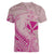 Hawaii Monk Seal and Map Women V-Neck T-Shirt Polynesian Kanaka Maoli Pink Vibe