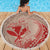 Hawaii Monk Seal and Map Beach Blanket Polynesian Kanaka Maoli Red Vibe