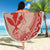 Hawaii Monk Seal and Map Beach Blanket Polynesian Kanaka Maoli Red Vibe