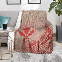 Hawaii Monk Seal and Map Blanket Polynesian Kanaka Maoli Red Vibe