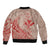 Hawaii Monk Seal and Map Bomber Jacket Polynesian Kanaka Maoli Red Vibe