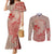 Hawaii Monk Seal and Map Couples Matching Mermaid Dress and Long Sleeve Button Shirt Polynesian Kanaka Maoli Red Vibe