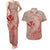Hawaii Monk Seal and Map Couples Matching Tank Maxi Dress and Hawaiian Shirt Polynesian Kanaka Maoli Red Vibe