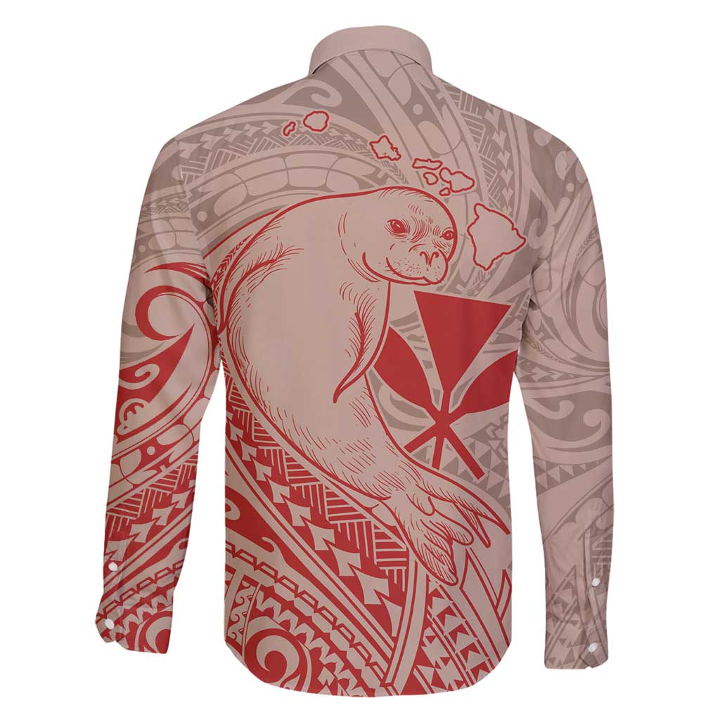Hawaii Monk Seal and Map Family Matching Mermaid Dress and Hawaiian Shirt Polynesian Kanaka Maoli Red Vibe LT9 - Polynesian Pride