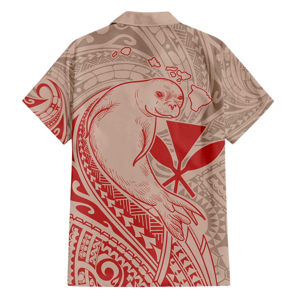 Hawaii Monk Seal and Map Family Matching Tank Maxi Dress and Hawaiian Shirt Polynesian Kanaka Maoli Red Vibe