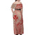 Hawaii Monk Seal and Map Off Shoulder Maxi Dress Polynesian Kanaka Maoli Red Vibe
