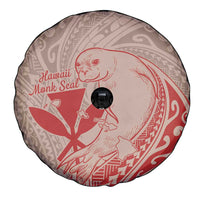 Hawaii Monk Seal and Map Spare Tire Cover Polynesian Kanaka Maoli Red Vibe