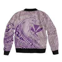 Hawaii Monk Seal and Map Bomber Jacket Polynesian Kanaka Maoli Violet Vibe