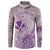 Hawaii Monk Seal and Map Button Sweatshirt Polynesian Kanaka Maoli Violet Vibe
