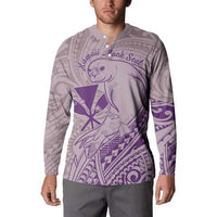 Hawaii Monk Seal and Map Button Sweatshirt Polynesian Kanaka Maoli Violet Vibe