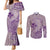 Hawaii Monk Seal and Map Couples Matching Mermaid Dress and Long Sleeve Button Shirt Polynesian Kanaka Maoli Violet Vibe