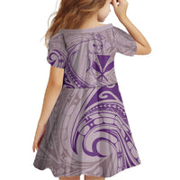 Hawaii Monk Seal and Map Family Matching Mermaid Dress and Hawaiian Shirt Polynesian Kanaka Maoli Violet Vibe LT9 - Polynesian Pride