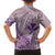 Hawaii Monk Seal and Map Kid Hawaiian Shirt Polynesian Kanaka Maoli Violet Vibe