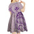 Hawaii Monk Seal and Map Kid Short Sleeve Dress Polynesian Kanaka Maoli Violet Vibe