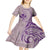 Hawaii Monk Seal and Map Kid Short Sleeve Dress Polynesian Kanaka Maoli Violet Vibe