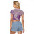 Hawaii Monk Seal and Map Raglan Cropped T Shirt Polynesian Kanaka Maoli Violet Vibe