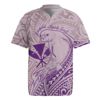 Hawaii Monk Seal and Map Rugby Jersey Polynesian Kanaka Maoli Violet Vibe