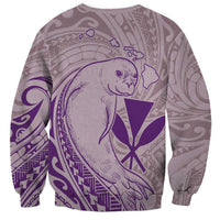 Hawaii Monk Seal and Map Sweatshirt Polynesian Kanaka Maoli Violet Vibe
