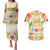 Kawaii Turtle Couples Matching Puletasi and Hawaiian Shirt Aloha Hibiscus Flowers