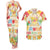 Kawaii Turtle Couples Matching Tank Maxi Dress and Hawaiian Shirt Aloha Hibiscus Flowers