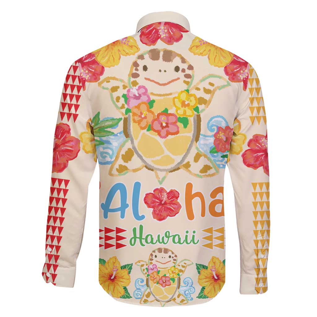 Kawaii Turtle Family Matching Short Sleeve Bodycon Dress and Hawaiian Shirt Aloha Hibiscus Flowers