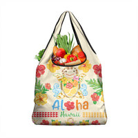 Kawaii Turtle Grocery Bag Aloha Hibiscus Flowers