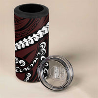 Polynesian Girl Tribal Tattoo 4 in 1 Can Cooler Tumbler Oxbood Vibe
