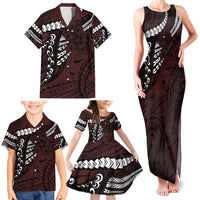 Polynesian Girl Tribal Tattoo Family Matching Tank Maxi Dress and Hawaiian Shirt Oxbood Vibe