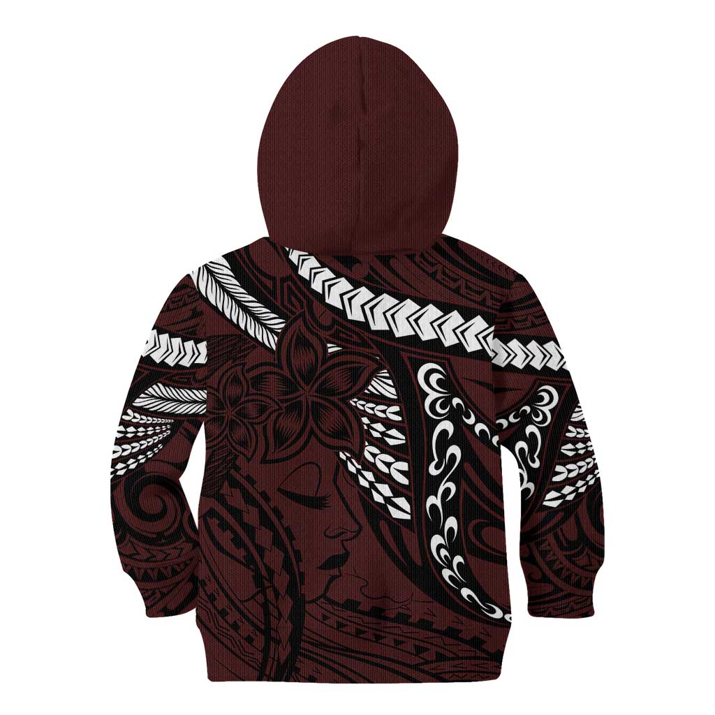 Polynesian Girl Tribal Tattoo Kid Hoodie Oxbood Vibe