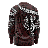 Polynesian Girl Tribal Tattoo Long Sleeve Shirt Oxbood Vibe LT9 - Polynesian Pride