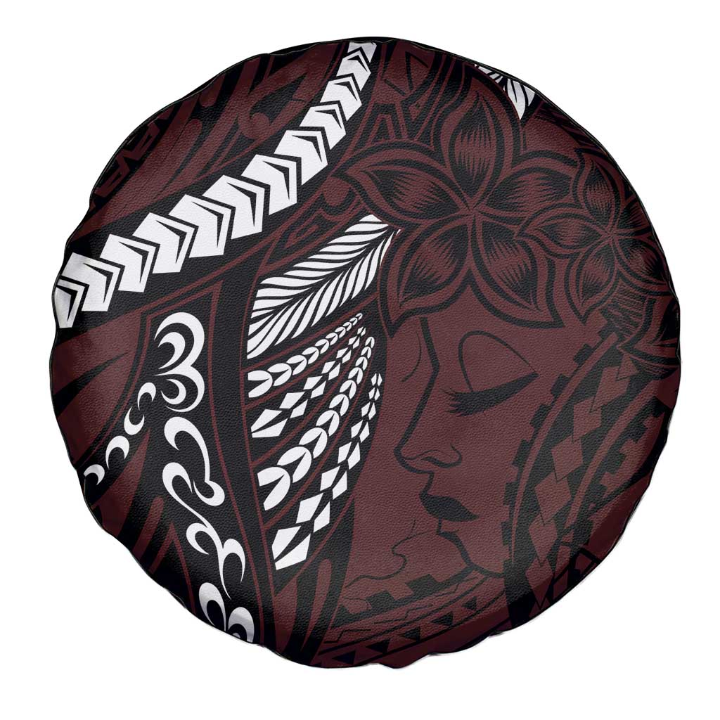 Polynesian Girl Tribal Tattoo Spare Tire Cover Oxbood Vibe LT9 - Polynesian Pride