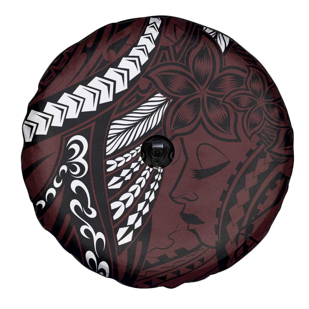 Polynesian Girl Tribal Tattoo Spare Tire Cover Oxbood Vibe LT9 - Polynesian Pride