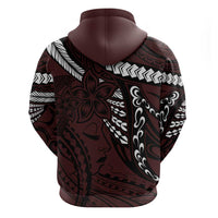 Polynesian Girl Tribal Tattoo Zip Hoodie Oxbood Vibe LT9 - Polynesian Pride
